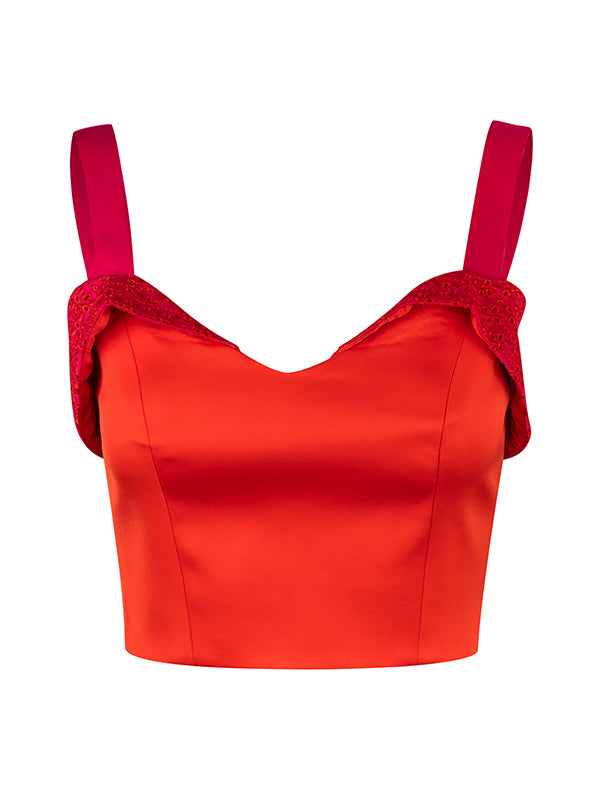 fuchsia crop top