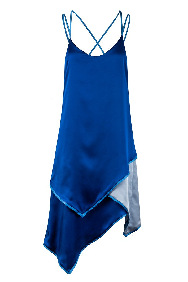Vestido azul con tiras