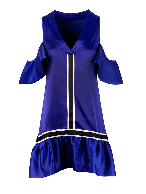 Blue dresses with elegant boleros