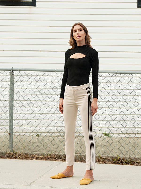 women's tight pants beige