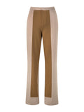 Ivory and mustard high rise pants